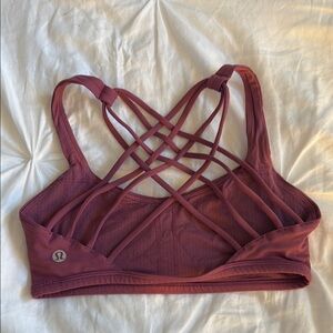 Lululemon Athletica Pink Strappy Sports Bra